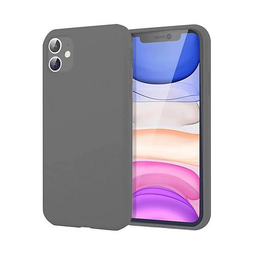 iPhone 11 K�l�f First Silikon - Gri
