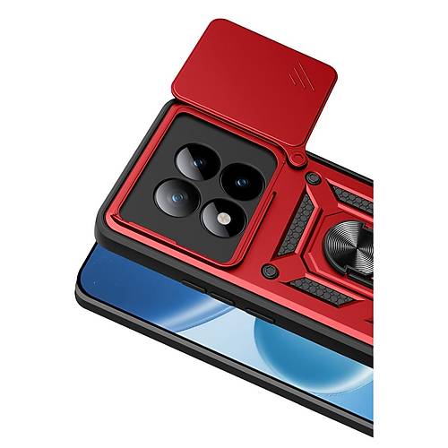 Redmi Note 15 Pro 4G Pars Lens Y�z�kl� Silikon - K�rm�z�