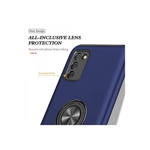 Galaxy A02S K�l�f Elit Y�z�kl� Kapak - Lacivert