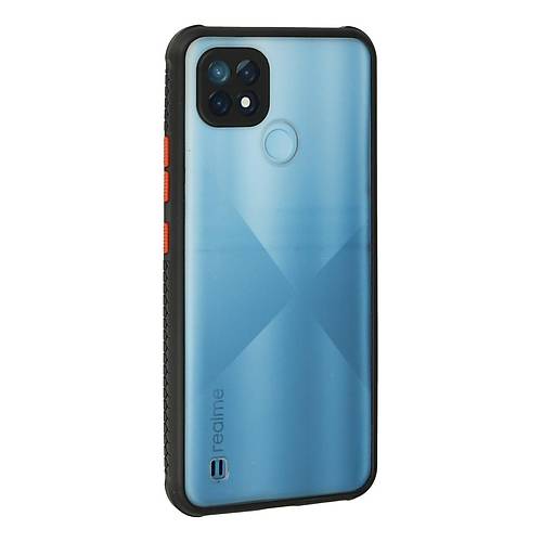 Realme C21 K�l�f Miami �effaf Silikon - Siyah