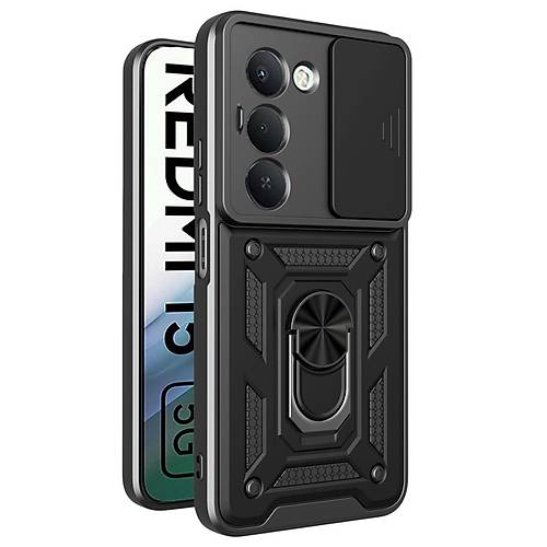 Redmi 15 4G Pars Lens Y�z�kl� Silikon - Siyah