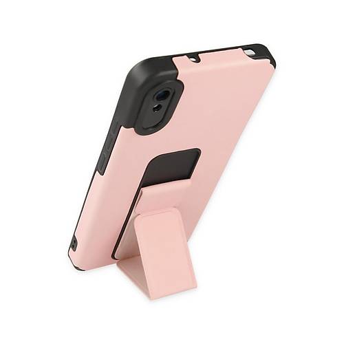 Redmi 9A K�l�f Mega Standl� Silikon - Pudra