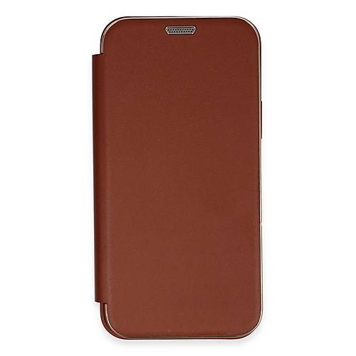 iPhone 12 K�l�f Dolpin Kapakl� - Kahverengi