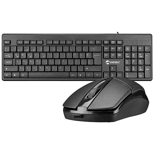 EVEREST KM-515 S�YAH USB COMBO Q STANDART KLAVYE MOUSE SET