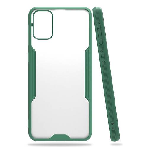 Galaxy M31 K�l�f Platin Silikon - Ye�il