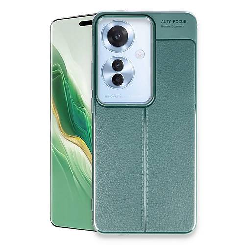Reno 11F K�l�f Auto Focus Kapak - Koyu Ye�il