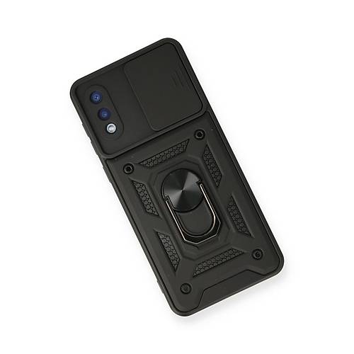Galaxy A02 K�l�f Pars Lens Y�z�kl� Silikon - Siyah