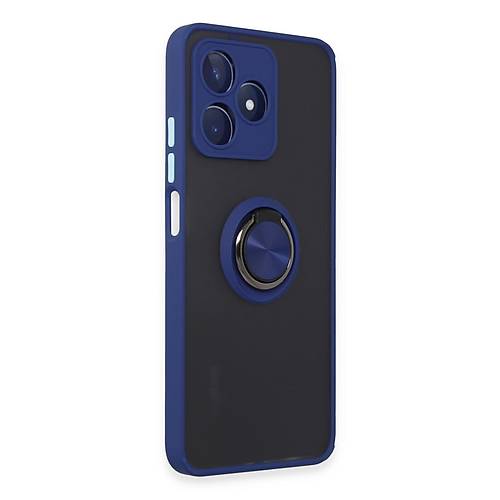 Realme C53 K�l�f Montreal Y�z�kl� Silikon Kapak - Lacivert