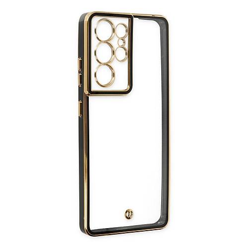 Galaxy S21 Ultra K�l�f Liva Lens Silikon - Siyah