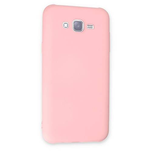 Galaxy J7 K�l�f Nano i�i Kadife Silikon - Pudra