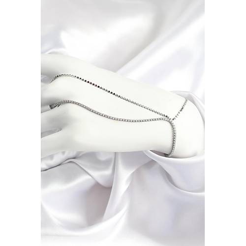 Pirin� Zirkon Ta�l� Ezme Zincir Model G�m�� Renk Kad�n �ahmeran