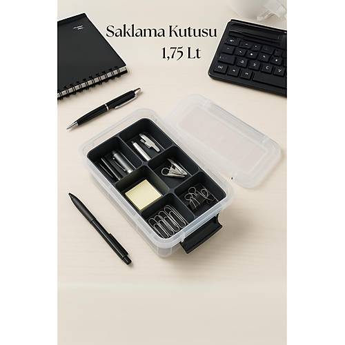 1,75 L �effaf Saklama Kutusu & Organizer D�zenleme Kutusu