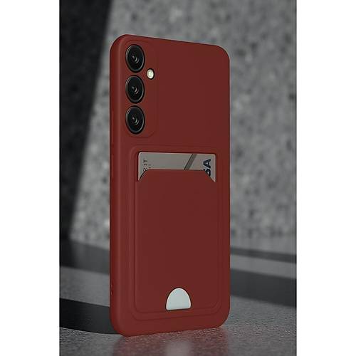 Galaxy S24 FE K�l�f Kelvin Kartvizitli Silikon - Bordo
