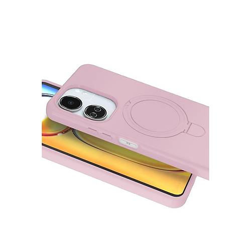 Redmi 13C Regal Magsafe Standl� Kapak - A��k Pembe