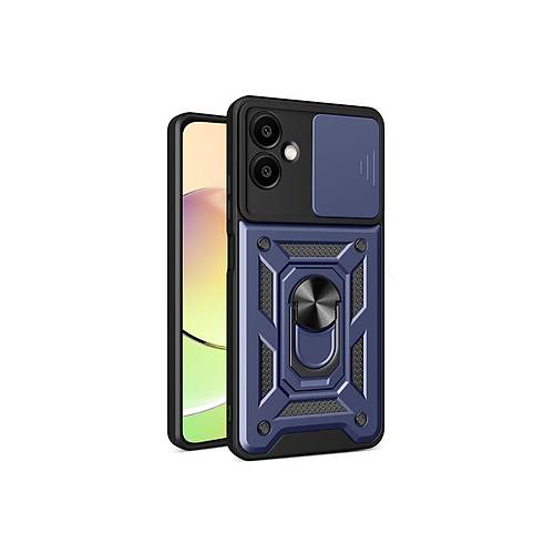 Galaxy A06 K�l�f Pars Lens Y�z�kl� Silikon - Lacivert