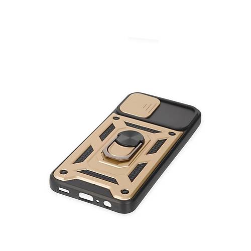 Galaxy A03 K�l�f Pars Lens Y�z�kl� Silikon - Gold