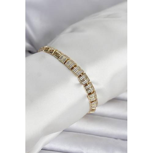 Xuping Zirkon Ta�l� Gold Renk Kad�n Bileklik
