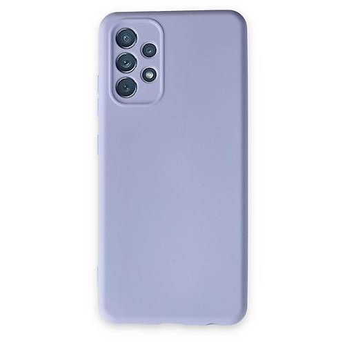Galaxy A13 4G K�l�f Nano i�i Kadife Silikon - Lila