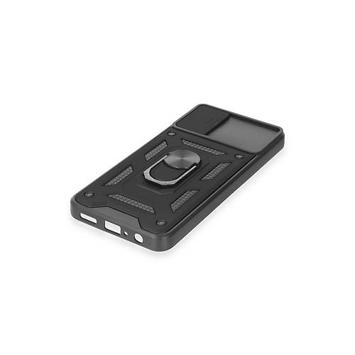 Galaxy A04E K�l�f Pars Lens Y�z�kl� Silikon - Siyah