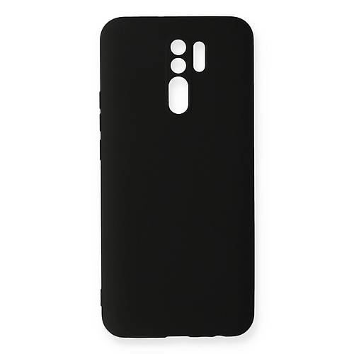 Redmi 9 K�l�f Nano i�i Kadife Silikon - Siyah