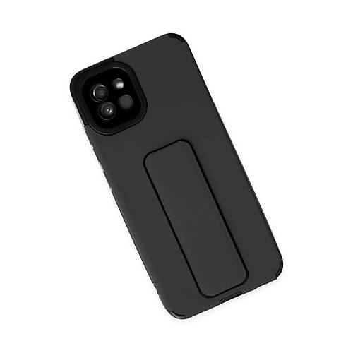 Galaxy A03 K�l�f Mega Standl� Silikon - Siyah