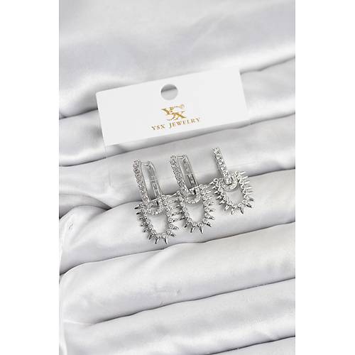 Pirin� G�m�� Renk Zirkon Ta�l� Vintage Model YSX Trio K�pe Seti