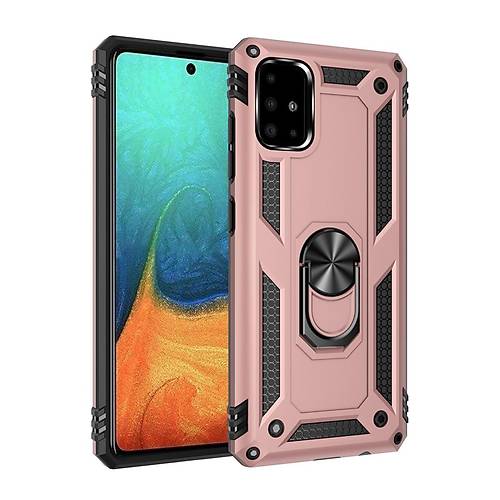 Galaxy A71 K�l�f Sofya Y�z�kl� Silikon Kapak - Rose