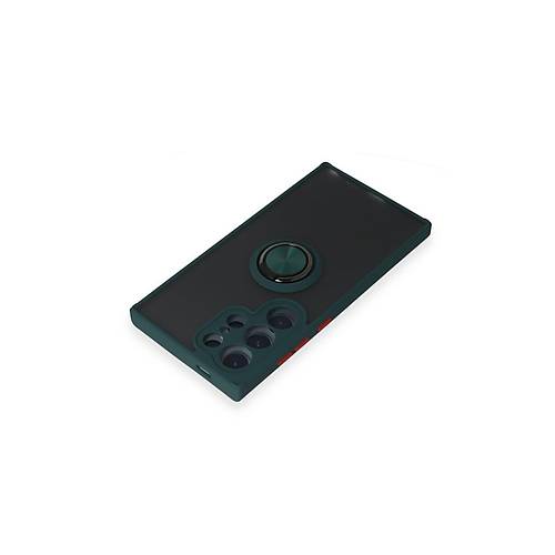 Galaxy S24 Ultra K�l�f Montreal Y�z�kl� Silikon Kapak - Ye�il