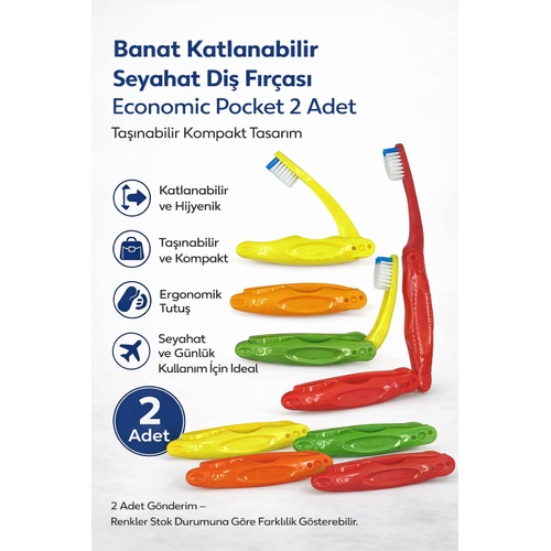 Banat Katlanabilir Seyahat Di� F�r�as� Economic Pocket 2 Adet Ta��nabilir Kompakt Tasar�m