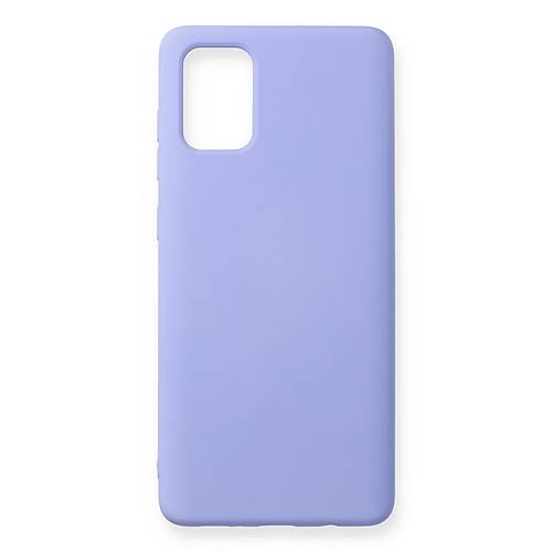 Galaxy A71 K�l�f Nano i�i Kadife Silikon - Lila