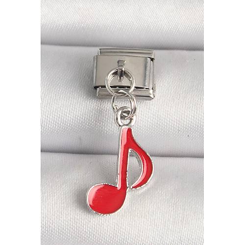 316L �elik G�m�� Renk K�rm�z� M�zik Nota Model Nomination Charm