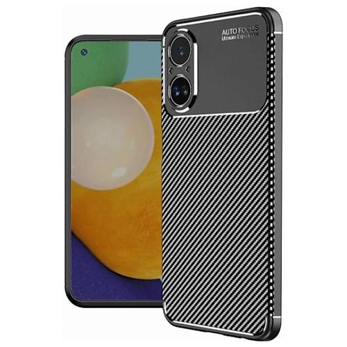 Realme 12 Lite K�l�f Auto Focus Karbon Kapak - Siyah