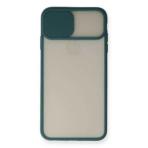 iPhone X K�l�f Palm Buzlu Kamera S�rg�l� Silikon - Ye�il