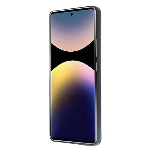Redmi Note 14 Pro 5G K�l�f Sara Kartvizitli Deri K�l�f - Koyu Ye�il