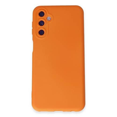Galaxy M14 5G K�l�f Nano i�i Kadife Silikon - Turuncu