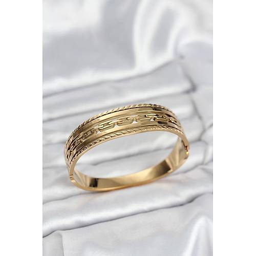 316L �elik Gold Renk Vintage Model Kad�n Kelep�e Bileklik