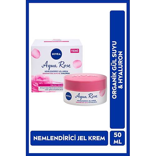 Y�z Bakim Kremi & Aqua Rose Organik G�l Sulu Nemlendirici Jel G�nd�z Kremi 50ML