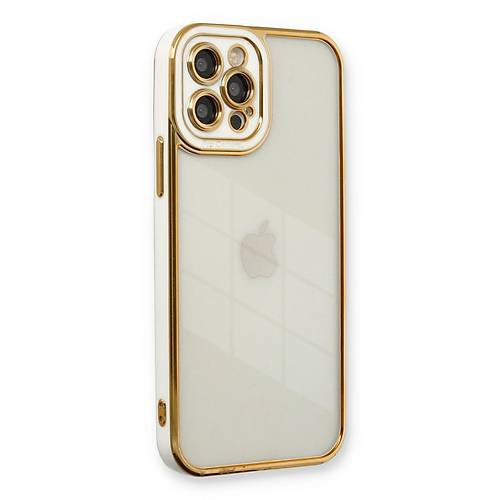 iPhone 12 Pro K�l�f Liva Lens Silikon - Beyaz