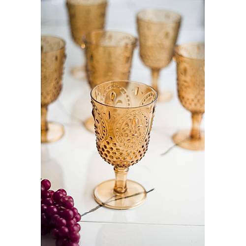 Akrilik Bal Tekli Kadeh & Su Me�rubat Kahve Yan� Barda�� 450 ml ( Cam De�ildir )