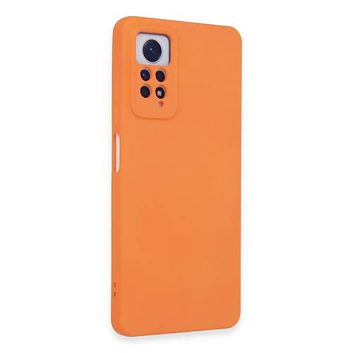 Redmi Note 12 Pro 4G K�l�f Nano i�i Kadife Silikon - Turuncu