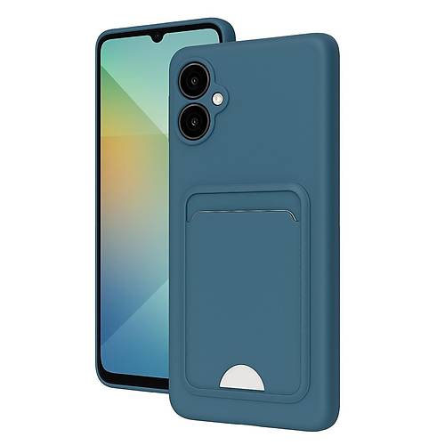 Galaxy A06 K�l�f Kelvin Kartvizitli Silikon - Mavi