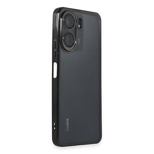 Redmi 13C K�l�f Razer Lensli Silikon - Siyah