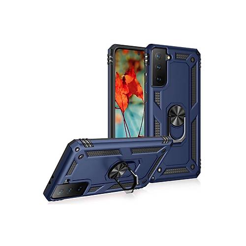 Galaxy S21 K�l�f Sofya Y�z�kl� Silikon Kapak - Lacivert