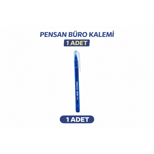 Pensan B�ro T�kenmez Kalem 1.0 mm Mavi 1 Adet