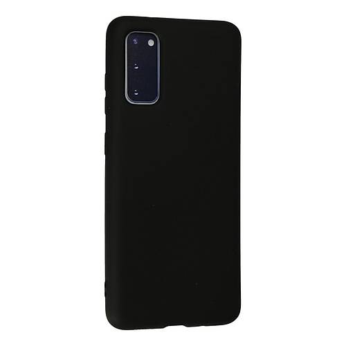 Galaxy S20 K�l�f Nano i�i Kadife Silikon - Siyah