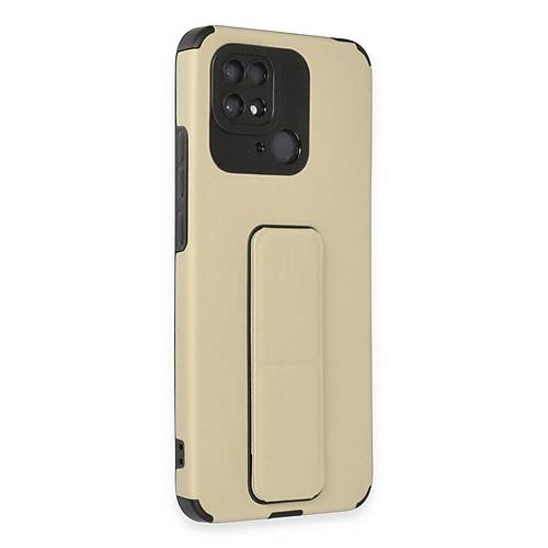 Redmi 10C K�l�f Mega Standl� Silikon - Gold
