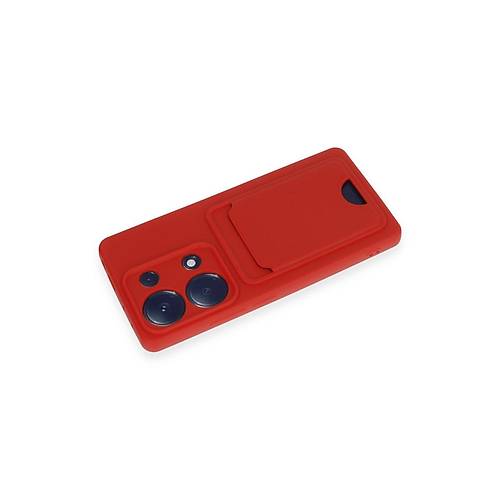 Redmi Note 13 Pro 4G K�l�f Kelvin Kartvizitli Silikon - K�rm�z�