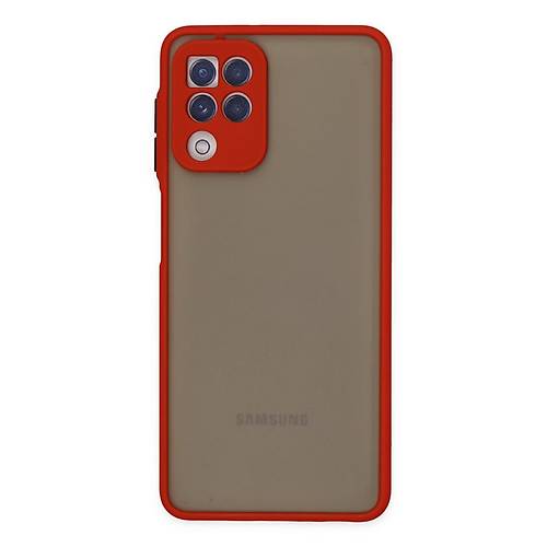 Galaxy A22 K�l�f Montreal Silikon Kapak - K�rm�z�