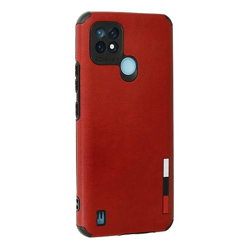 Realme C21 K�l�f Loop Deri Silikon - K�rm�z�