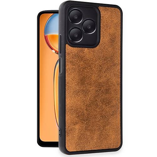 Realme Note 50 4G K�l�f Aras Deri Kapak - Taba